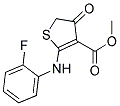 METHYL 2-[(2-FLUOROPHENYL)AMINO]-4-OXO-4,5-DIHYDROTHIOPHENE-3-CARBOXYLATE Struktur