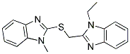 1-ETHYL-2-([(1-METHYL-1H-BENZIMIDAZOL-2-YL)THIO]METHYL)-1H-BENZIMIDAZOLE Struktur