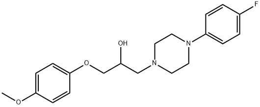 1-[4-(4-FLUOROPHENYL)PIPERAZINO]-3-(4-METHOXYPHENOXY)-2-PROPANOL Struktur