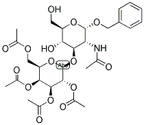 BENZYL 2-ACETAMIDO-2-DEOXY-3-O-(2,3,4,6-TETRA-O-ACETYL-BETA-D-GALACTOPYRANOSYL)-A-D-GLUCOPYRANOSIDE Struktur