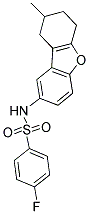 4-FLUORO-N-(8-METHYL-6,7,8,9-TETRAHYDRODIBENZO[B,D]FURAN-2-YL)BENZENESULFONAMIDE Struktur