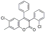 6-CHLORO-3(2'-CHLOROPHENYL)-7-METHYL-4-PHENYLCOUMARIN Struktur