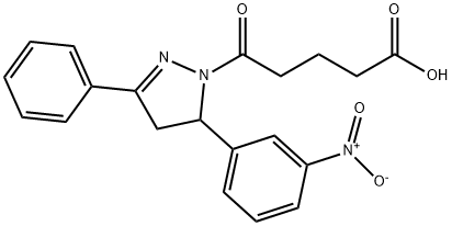 5-[5-(3-NITROPHENYL)-3-PHENYL-4,5-DIHYDRO-1H-PYRAZOL-1-YL]-5-OXOPENTANOIC ACID Struktur