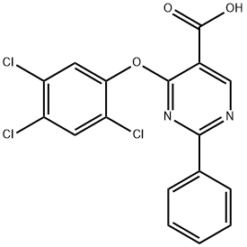 2-PHENYL-4-(2,4,5-TRICHLOROPHENOXY)-5-PYRIMIDINECARBOXYLIC ACID Struktur