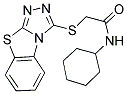 2-(BENZO[4,5]THIAZOLO[2,3-C][1,2,4]TRIAZOL-3-YLSULFANYL)-N-CYCLOHEXYL-ACETAMIDE Struktur