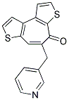 5-(PYRIDIN-3-YLMETHYL)-4H-THIENO[3',2':3,4]CYCLOHEPTA[1,2-B]THIOPHEN-4-ONE Struktur