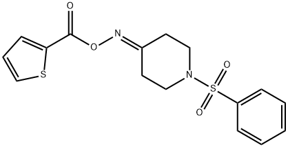 1-(PHENYLSULFONYL)-4-([(2-THIENYLCARBONYL)OXY]IMINO)PIPERIDINE Struktur