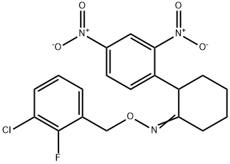 2-(2,4-DINITROPHENYL)CYCLOHEXANONE O-(3-CHLORO-2-FLUOROBENZYL)OXIME Structure