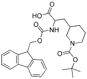 3-[2-CARBOXY-2-(9H-FLUOREN-9-YLMETHOXYCARBONYLAMINO)-ETHYL]-PIPERIDINE-1-CARBOXYLIC ACID TERT-BUTYL ESTER Struktur