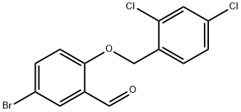 5-BROMO-2-[(2,4-DICHLOROBENZYL)OXY]BENZALDEHYDE Struktur