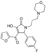 5-(4-FLUOROPHENYL)-4-(FURAN-2-CARBONYL)-3-HYDROXY-1-(3-MORPHOLINOPROPYL)-1H-PYRROL-2(5H)-ONE Struktur