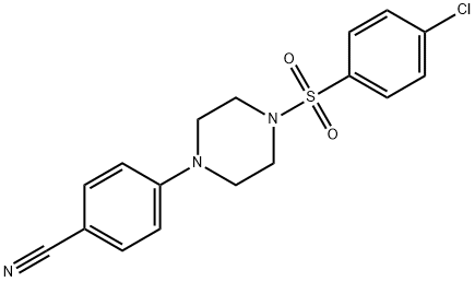 4-(4-[(4-CHLOROPHENYL)SULFONYL]PIPERAZINO)BENZENECARBONITRILE Struktur