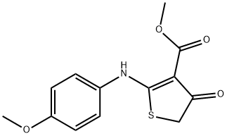 METHYL 2-[(4-METHOXYPHENYL)AMINO]-4-OXO-4,5-DIHYDROTHIOPHENE-3-CARBOXYLATE Struktur