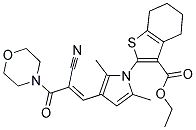 (E)-ETHYL 2-(3-(2-CYANO-3-MORPHOLINO-3-OXOPROP-1-ENYL)-2,5-DIMETHYL-1H-PYRROL-1-YL)-4,5,6,7-TETRAHYDROBENZO[B]THIOPHENE-3-CARBOXYLATE Struktur