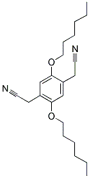 2,5-BIS(HEXYLOXY)BENZENE-1,4-DIACETONITRILE Struktur