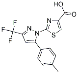 2-[5-(4-METHYLPHENYL)-3-(TRIFLUOROMETHYL)-1H-PYRAZOL-1-YL]-1,3-THIAZOLE-4-CARBOXYLIC ACID Struktur