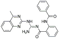 (E)-N-(AMINO(4-METHYLQUINAZOLIN-2-YLAMINO)METHYLENE)-2-BENZAMIDOBENZAMIDE Struktur