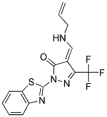 (4Z)-4-[(ALLYLAMINO)METHYLENE]-2-(1,3-BENZOTHIAZOL-2-YL)-5-(TRIFLUOROMETHYL)-2,4-DIHYDRO-3H-PYRAZOL-3-ONE Struktur