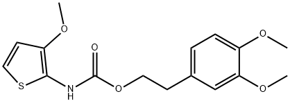 3,4-DIMETHOXYPHENETHYL N-(3-METHOXY-2-THIENYL)CARBAMATE Struktur