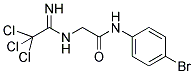 N-(4-BROMOPHENYL)-2-[(2,2,2-TRICHLOROETHANIMIDOYL)AMINO]ACETAMIDE Struktur