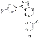 4-[6-(2,4-DICHLOROPHENYL)-7H-[1,2,4]TRIAZOLO[3,4-B][1,3,4]THIADIAZIN-3-YL]PHENYL METHYL ETHER Struktur