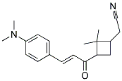 (3-{(2E)-3-[4-(DIMETHYLAMINO)PHENYL]PROP-2-ENOYL}-2,2-DIMETHYLCYCLOBUTYL)ACETONITRILE Struktur