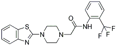 2-[4-(1,3-BENZOTHIAZOL-2-YL)PIPERAZIN-1-YL]-N-[2-(TRIFLUOROMETHYL)PHENYL]ACETAMIDE Struktur