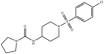 N-(1-[(4-CHLOROPHENYL)SULFONYL]-4-PIPERIDINYL)-1-PYRROLIDINECARBOXAMIDE Struktur