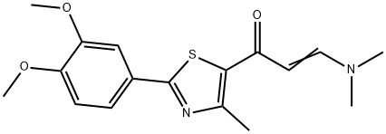 (E)-1-[2-(3,4-DIMETHOXYPHENYL)-4-METHYL-1,3-THIAZOL-5-YL]-3-(DIMETHYLAMINO)-2-PROPEN-1-ONE Struktur