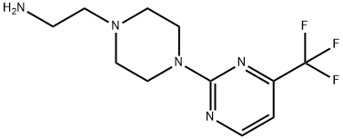 2-(4-[4-(TRIFLUOROMETHYL)PYRIMIDIN-2-YL]PIPERAZIN-1-YL)ETHYLAMINE Struktur