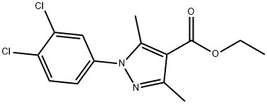 ETHYL 1-(3,4-DICHLOROPHENYL)-3,5-DIMETHYL-1H-PYRAZOLE-4-CARBOXYLATE Struktur