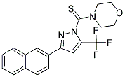 4-{[3-(2-NAPHTHYL)-5-(TRIFLUOROMETHYL)-1H-PYRAZOL-1-YL]CARBONOTHIOYL}MORPHOLINE Struktur