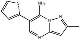 2-METHYL-6-(2-THIENYL)PYRAZOLO[1,5-A]PYRIMIDIN-7-AMINE Struktur