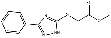 (5-PHENYL-4 H-[1,2,4]TRIAZOL-3-YLSULFANYL)-ACETIC ACID METHYL ESTER Struktur