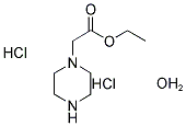 PIPERAZIN-1-YL-ACETIC ACID ETHYL ESTER 2HCL H2O Struktur