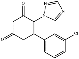 5-(3-CHLOROPHENYL)-4-(1H-1,2,4-TRIAZOL-1-YL)-1,3-CYCLOHEXANEDIONE Struktur