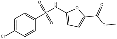 METHYL 5-([(4-CHLOROPHENYL)SULFONYL]AMINO)-2-FUROATE Struktur