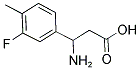 3-AMINO-3-(3-FLUORO-4-METHYLPHENYL)PROPANOIC ACID Struktur