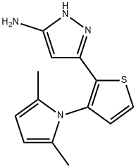 3-[3-(2,5-DIMETHYL-1H-PYRROL-1-YL)-2-THIENYL]-1H-PYRAZOL-5-AMINE Struktur