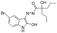 5-BROMO-3-[(E)-(2-HYDROXY-2-PROPYLPENTANOYL)DIAZENYL]-1H-INDOL-2-OL Struktur