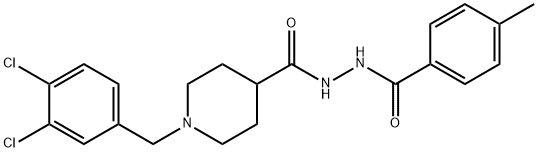 N'-([1-(3,4-DICHLOROBENZYL)-4-PIPERIDINYL]CARBONYL)-4-METHYLBENZENECARBOHYDRAZIDE Struktur