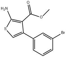 2-AMINO-4-(3-BROMO-PHENYL)-THIOPHENE-3-CARBOXYLIC ACID METHYL ESTER Struktur