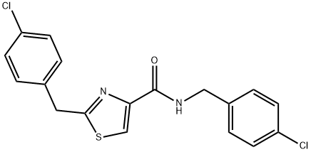 N,2-BIS(4-CHLOROBENZYL)-1,3-THIAZOLE-4-CARBOXAMIDE Struktur