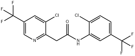 N-[2-CHLORO-5-(TRIFLUOROMETHYL)PHENYL]-2-[3-CHLORO-5-(TRIFLUOROMETHYL)-2-PYRIDINYL]ACETAMIDE Struktur