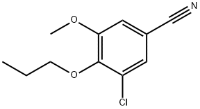 3-CHLORO-5-METHOXY-4-PROPOXYBENZONITRILE Struktur