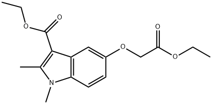 ETHYL 5-(2-ETHOXY-2-OXOETHOXY)-1,2-DIMETHYL-1H-INDOLE-3-CARBOXYLATE Struktur