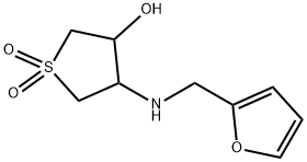 4-[(2-FURYLMETHYL)AMINO]TETRAHYDROTHIOPHENE-3-OL 1,1-DIOXIDE Struktur