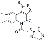 4,4,7,8-TETRAMETHYL-5-[(1H-1,2,4-TRIAZOL-5-YLTHIO)ACETYL]-4,5-DIHYDRO-1H-[1,2]DITHIOLO[3,4-C]QUINOLINE-1-THIONE Struktur