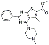 METHYL 5-METHYL-4-(4-METHYLPIPERAZIN-1-YL)-2-PHENYLTHIENO[2,3-D]PYRIMIDINE-6-CARBOXYLATE Struktur