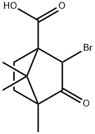 2-BROMO-4,7,7-TRIMETHYL-3-OXOBICYCLO[2.2.1]HEPTANE-1-CARBOXYLIC ACID Struktur